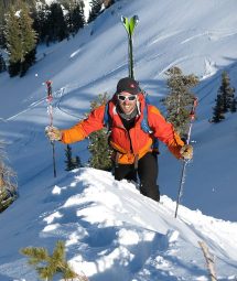 Guided Utah backcountry ski tours - Advanced Utah Backcountry touring ski package Wasatch Mountains - Red River Adventures Hiking the backcountry in the Wasatch Mountains - Guided Utah Backcountry Ski Tours